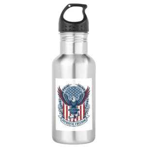 Botella De Agua Camiseta gráfica vectorial de graduación patriótic