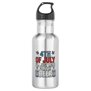 Botella De Agua Camiseta Patriótica Vintage de Cerveza del 4 de Ju