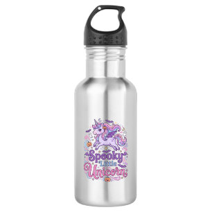 Botella De Agua Camiseta Retro de Unicornio Espeluznante Unicornio