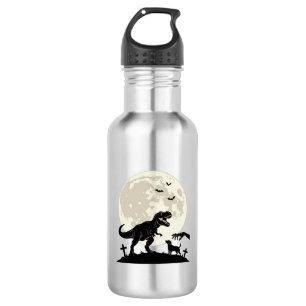 Botella De Agua Camiseta Silueta Cementerio Perro Dinosaurio Bajo 