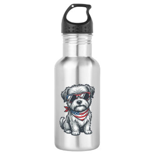 Botella De Agua Camiseta sin mangas con grabado vintage de perro s