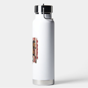 Botella De Agua Camiseta Vectorial de Bandera de Caballo Patriótic