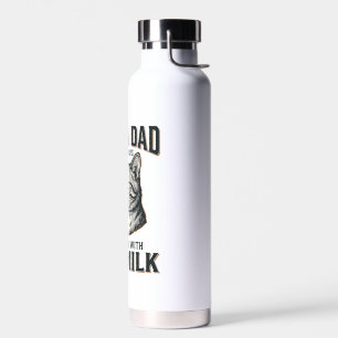 Botella De Agua Camiseta Vintage Papá Gato Divertido Volvió Con La