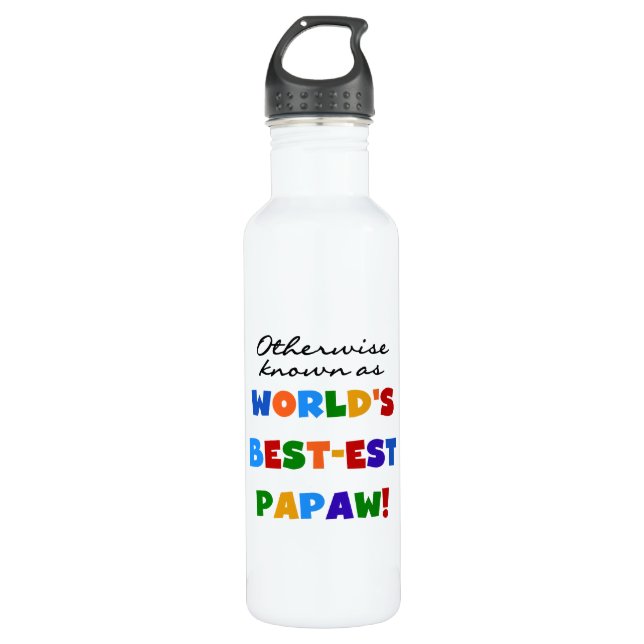 Botella De Agua Camisetas Papaw más conocidas y (Anverso)