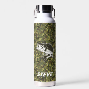 Botella De Agua Camo Largemouth Bass Nombre Deporte