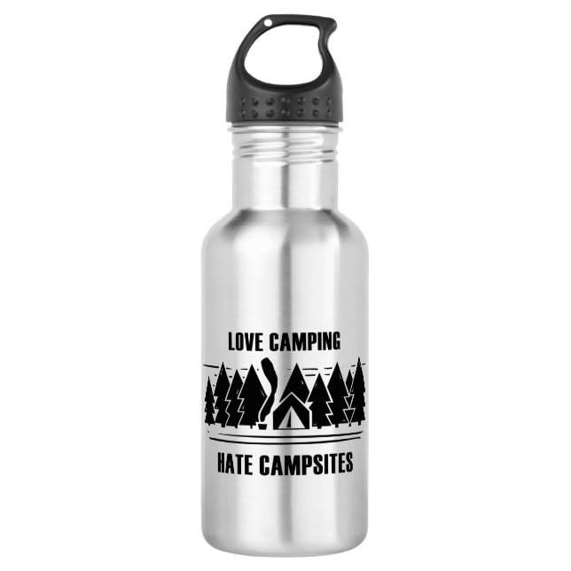 Botella De Agua Campamentos de amor, campamentos de odio (Anverso)