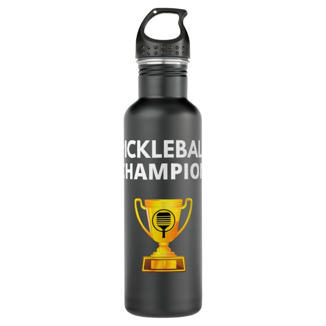 Botella De Agua Campeón de pelota divertida Trofeo PIckleball 634 (Anverso)