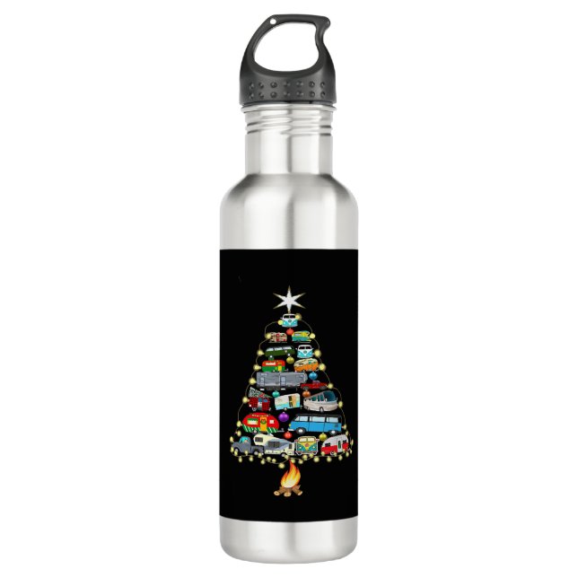 Botella De Agua Camper de árbol de Navidad Vehículos Camping RVing (Anverso)