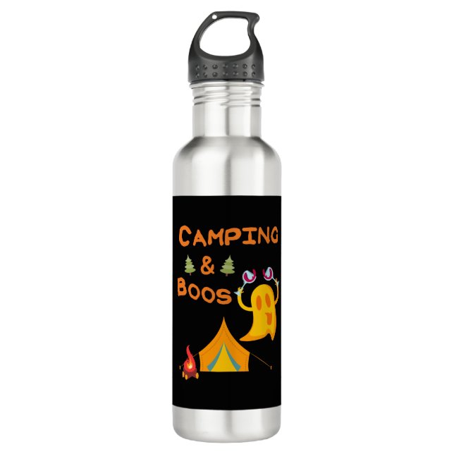 Botella De Agua Camping & Boos Ghosts Wine Camping Halloween (Anverso)