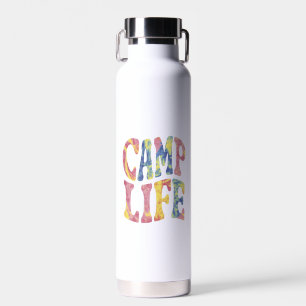 Botella De Agua Camping Chicas de verano Camp Life Tie-Die Retro