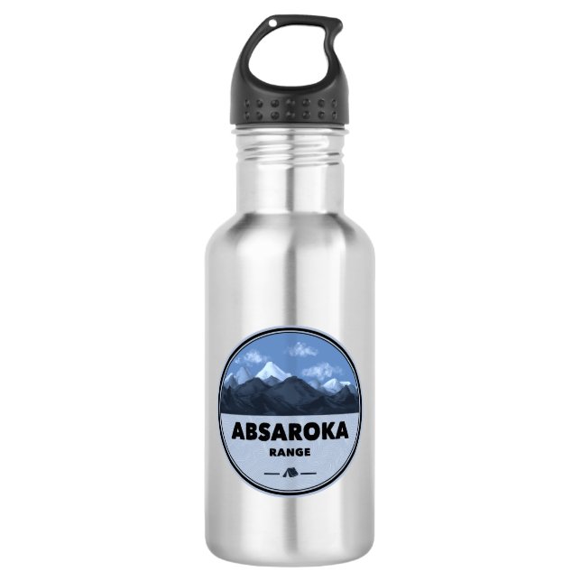 Botella De Agua Camping de Absaroka Range Montana Wyoming (Anverso)