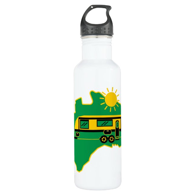 Botella De Agua Camping de caravana australiana (Anverso)