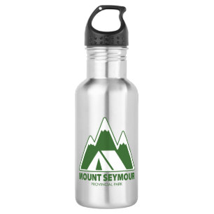 Botella De Agua Camping en las montañas del Parque Provincial Moun