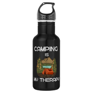 Botella De Agua Camping Es Mi Amante Terapia Del Camping