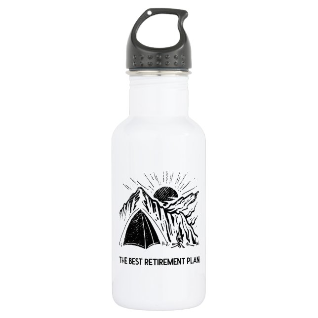 Botella De Agua Camping Es Mi Camping Retirado Del Plan De Jubilac (Anverso)