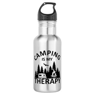 Botella De Agua Camping es mi divertido lema de terapia de camper