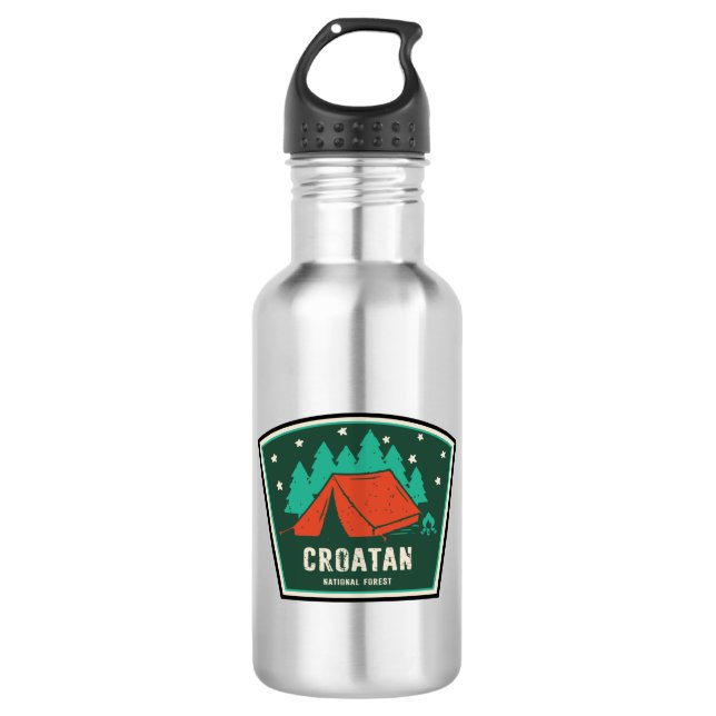 Botella De Agua Camping forestal nacional croata (Anverso)