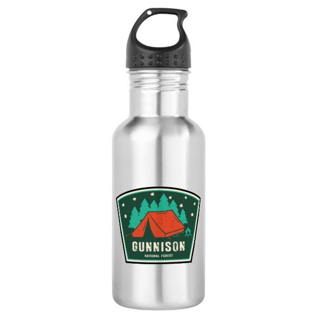 Botella De Agua Camping Forestal Nacional Gunnison (Anverso)
