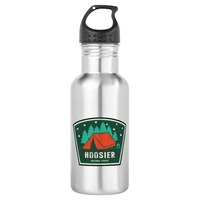 Botella De Agua Camping forestal nacional Hoosier (Anverso)