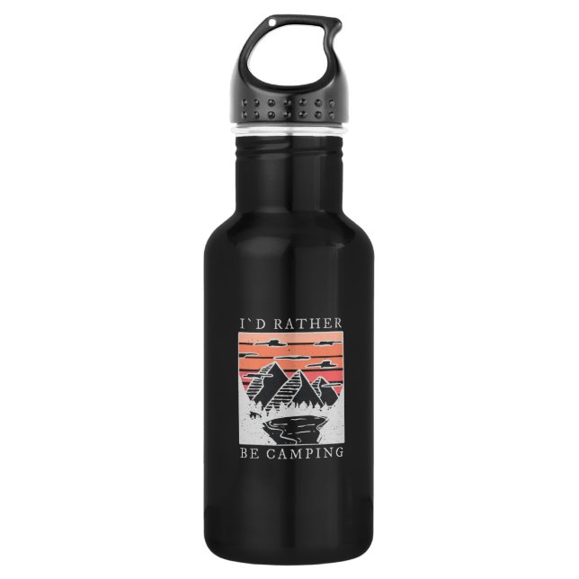 Botella De Agua Camping - I Would Rather Be Camping (Anverso)