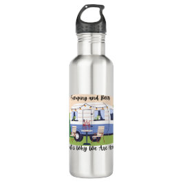 Botella De Agua Camping y Cerveza Por Eso Estamos Aquí 