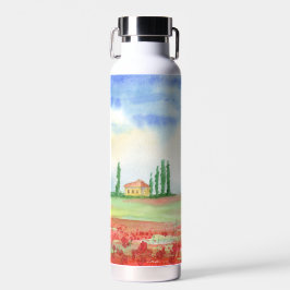Botella De Agua Campo de amapolas en la Toscana