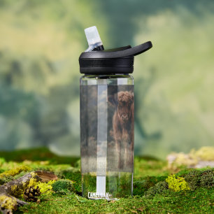 Botella De Agua Campo de hierba de otoño de ternera de vaca de las