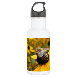 BOTELLA DE AGUA CAMPOS DE MARGARITAS PRECIOSOS & ABEJA MELÍFERA