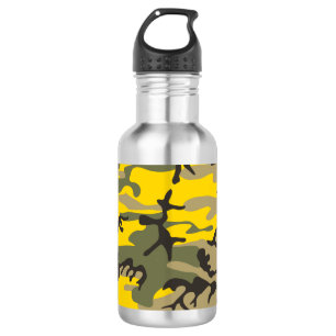 Botella De Agua Camuflaje amarillo y verde, militar, ejército