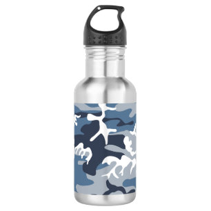Botella De Agua Camuflaje azul de nieve de invierno, militar, ejér