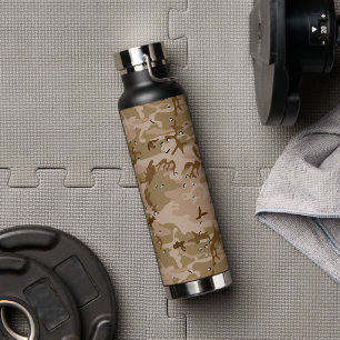 Botella De Agua Camuflaje del desierto con guijarros, militar, ejé
