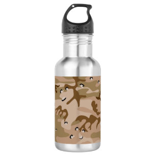 Botella De Agua Camuflaje del desierto con guijarros, militar, ejé