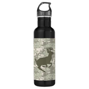 Botella De Agua Camuflaje digital de tormenta de luz Deer Camo