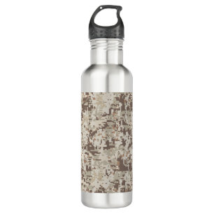 Botella De Agua Camuflaje digital estilo beige desierto