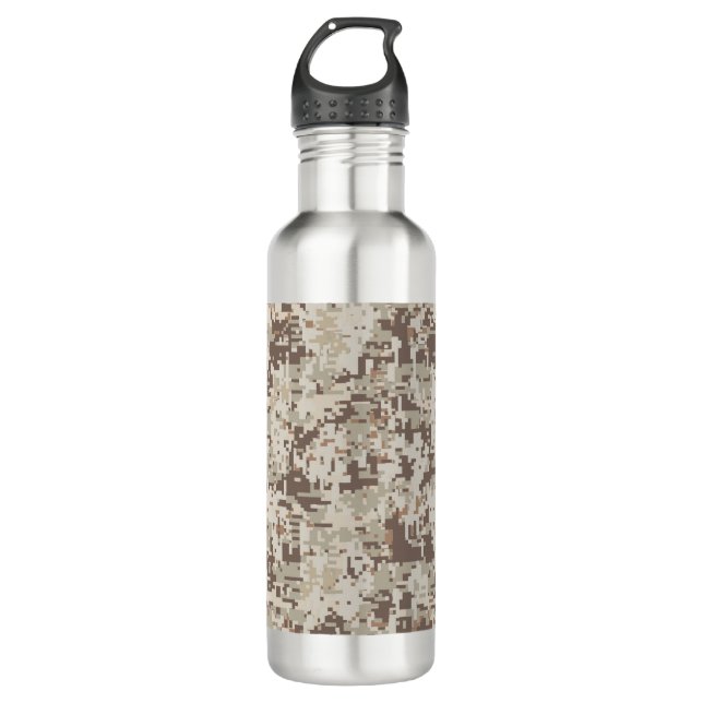 Botella De Agua Camuflaje digital estilo beige desierto (Anverso)