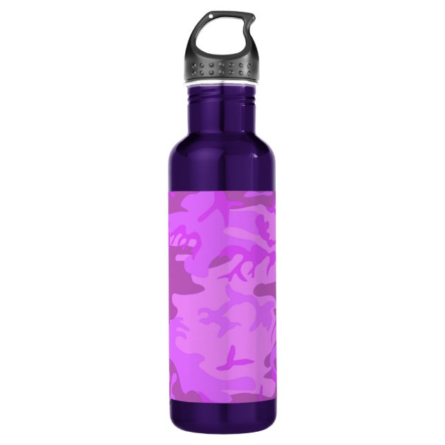 Botella De Agua Camuflaje morado claro (Anverso)