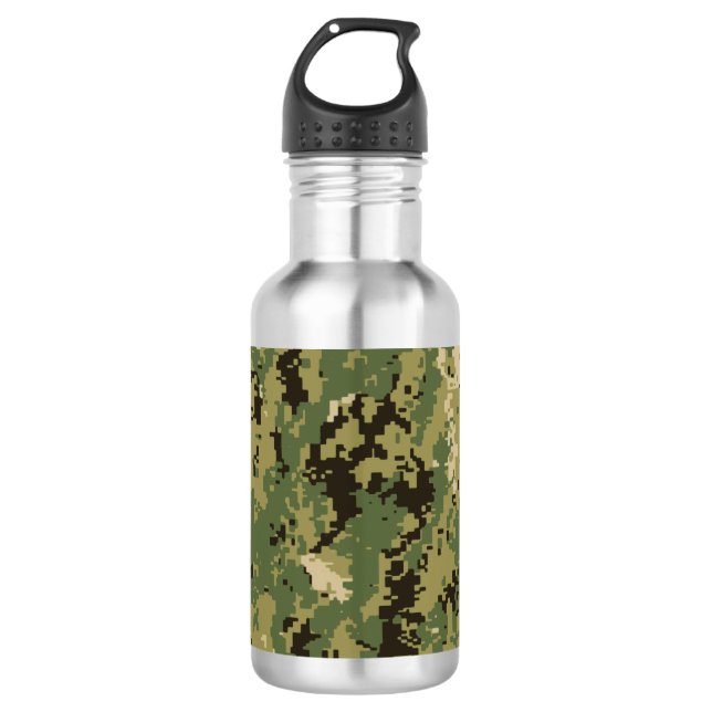 Botella De Agua Camuflaje Naval Woodland (Anverso)