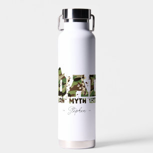 Botella De Agua Camuflaje "Papá - hombre, mito, leyenda"