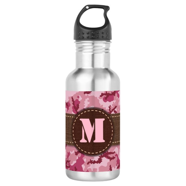 Botella De Agua Camuflaje rosa (Anverso)