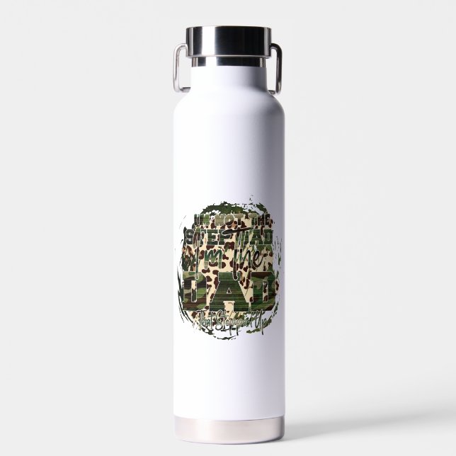 Botella De Agua Camuflaje "Soy el papá que subió" (Delantero)