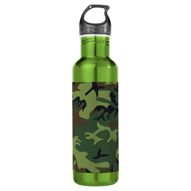 Botella De Agua Camuflaje verde militar (Anverso)