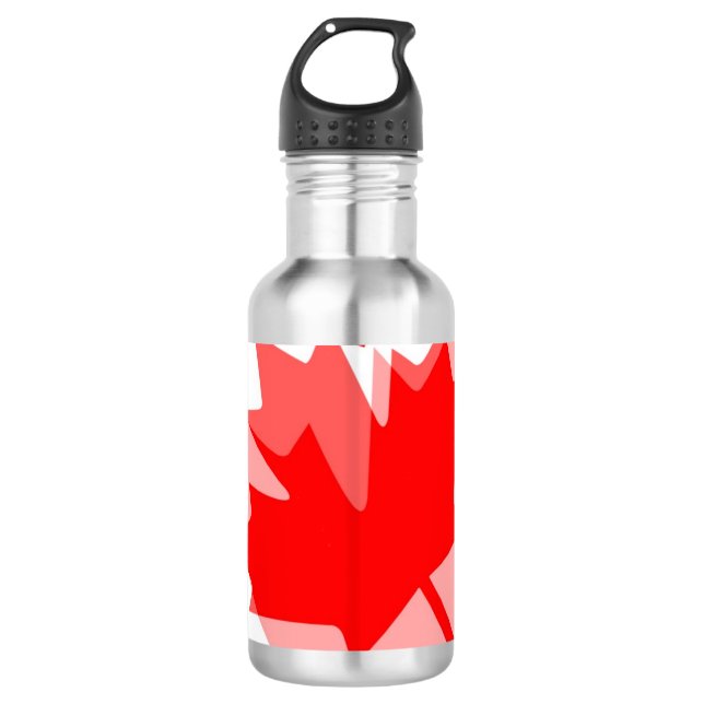 Botella De Agua Canadiense Estilo De Hojas De Maple (Anverso)