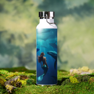 Botella De Agua "Canción de ballena y canción de sirena: un viaje