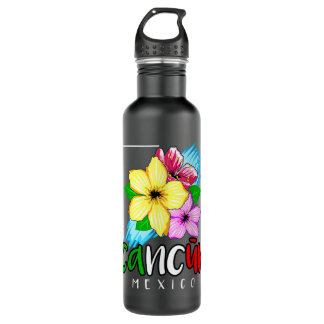 Botella De Agua Cancun México regalo de recuerdo primavera vacacio