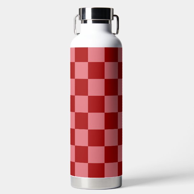 Botella De Agua Candy Red and Candy Pink Checkerboard (Delantero)