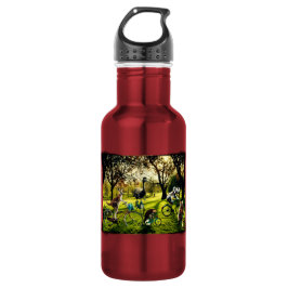 Botella De Agua Canguro Koala Wombat Emú en Bicicleta Divertido