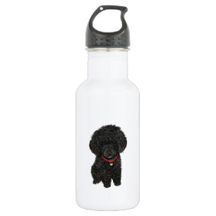 Botella De Agua Caniche miniatura o juguete - Negro 1