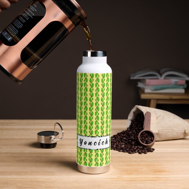 Botella De Agua Capa de hojas por Kenneth Yoncich (Café)
