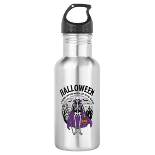 Botella De Agua Capa divertida de Halloween de esqueleto cita dise