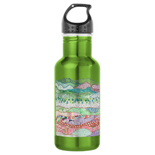 Botella De Agua Capas de tierra. Dibujo